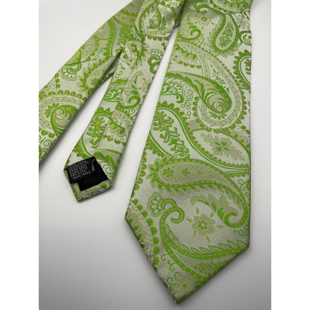 Paul Malone Palm Beach Paisley Tie Mens Silk Blend Formal Neckwear